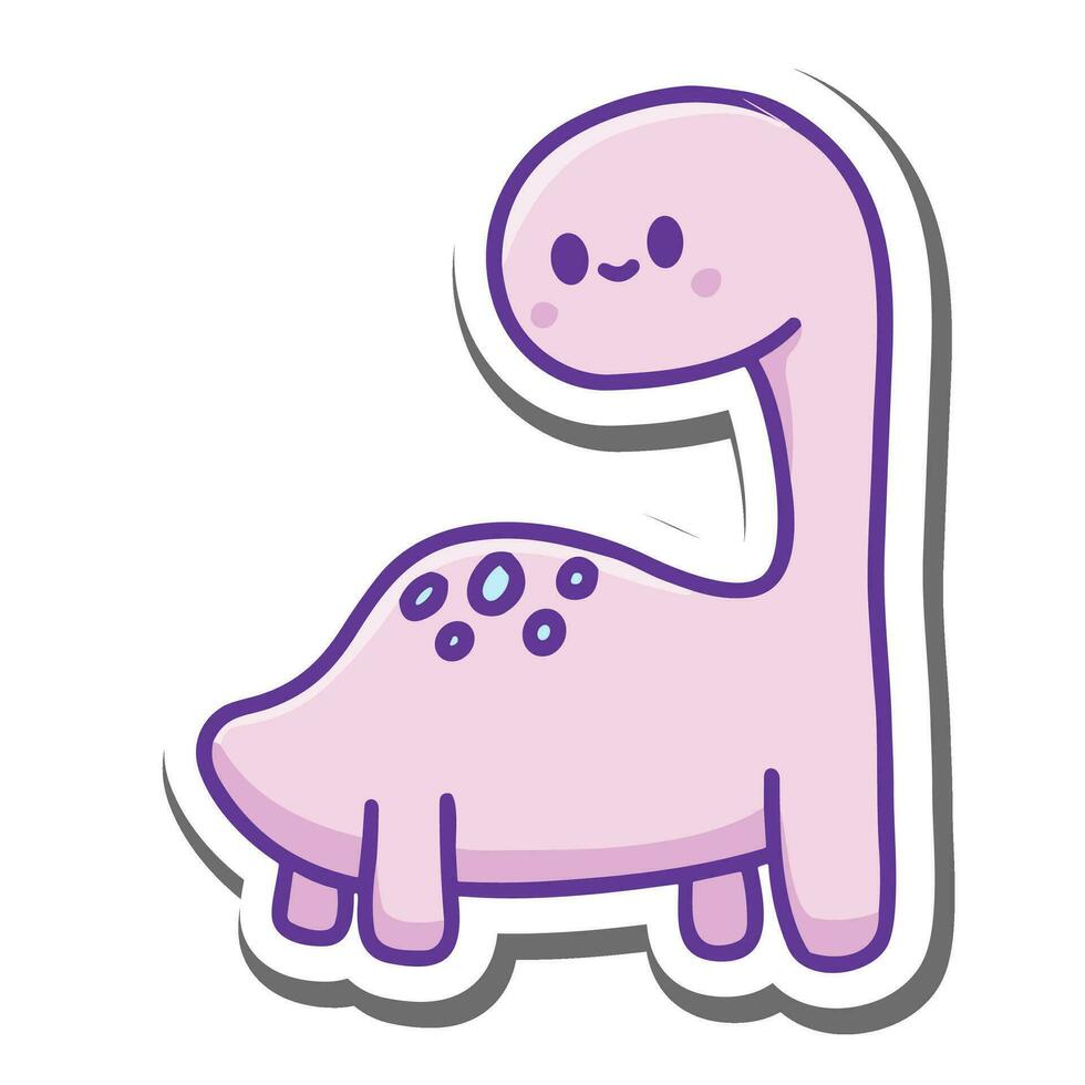 Cute Dinosaur Stickers Illustration vector