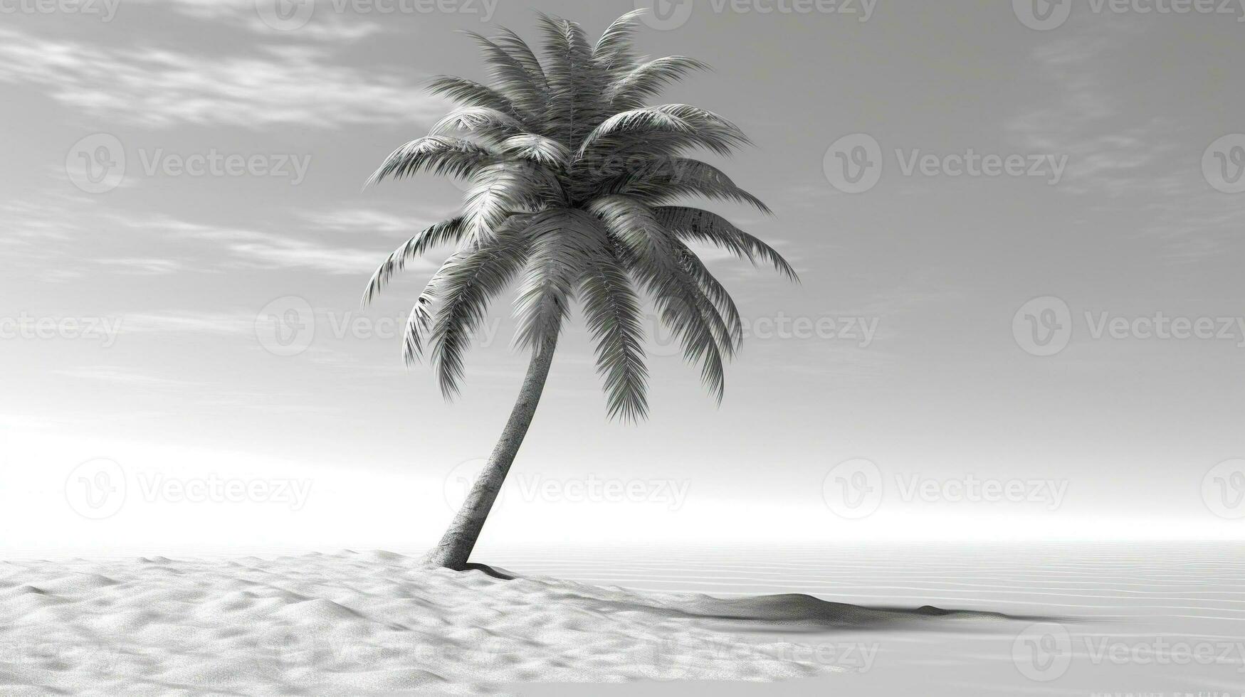 3 d rendering of a palm tree with a beautiful background photo