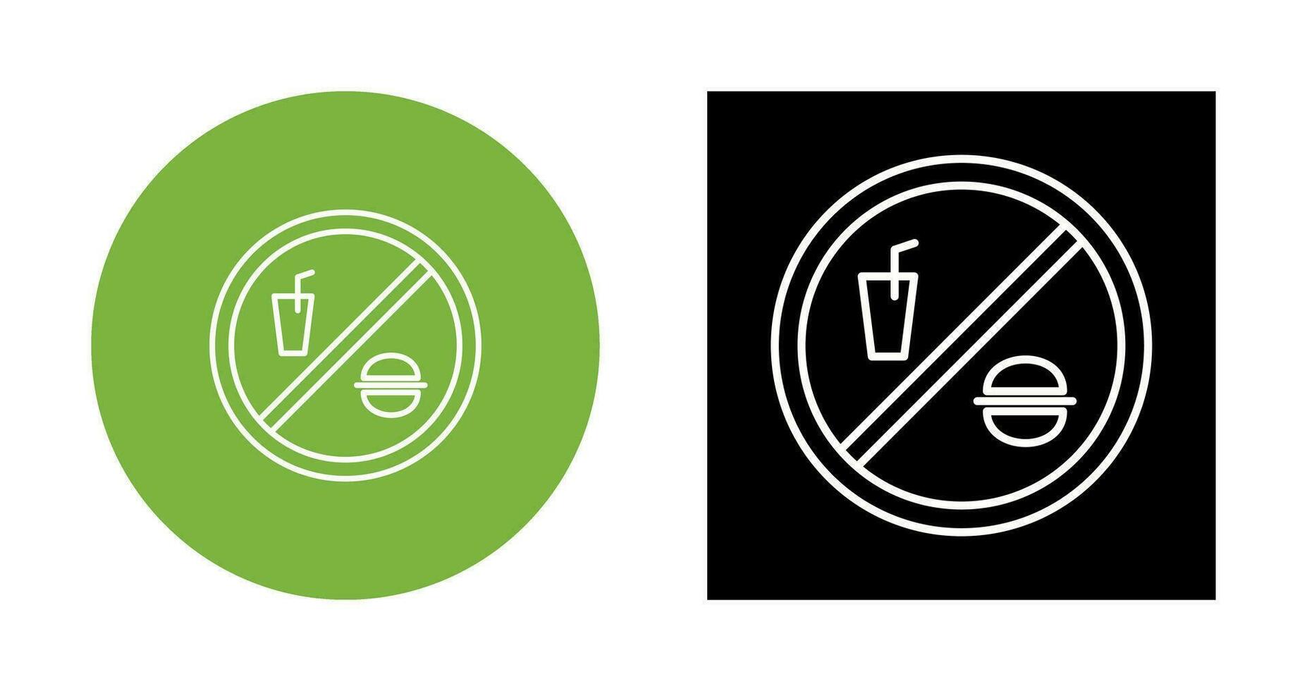 No Food or Drinks Vector Icon