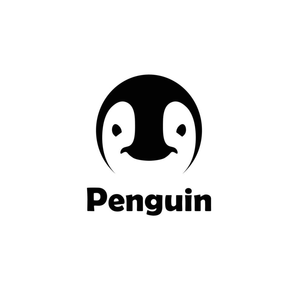 pingüino logo sencillo vector silueta