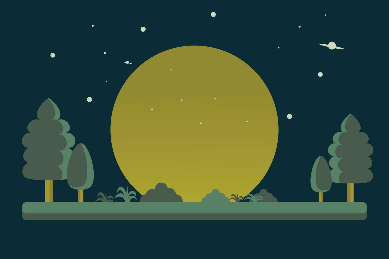 Night sky nature beautiful design moonlight vector