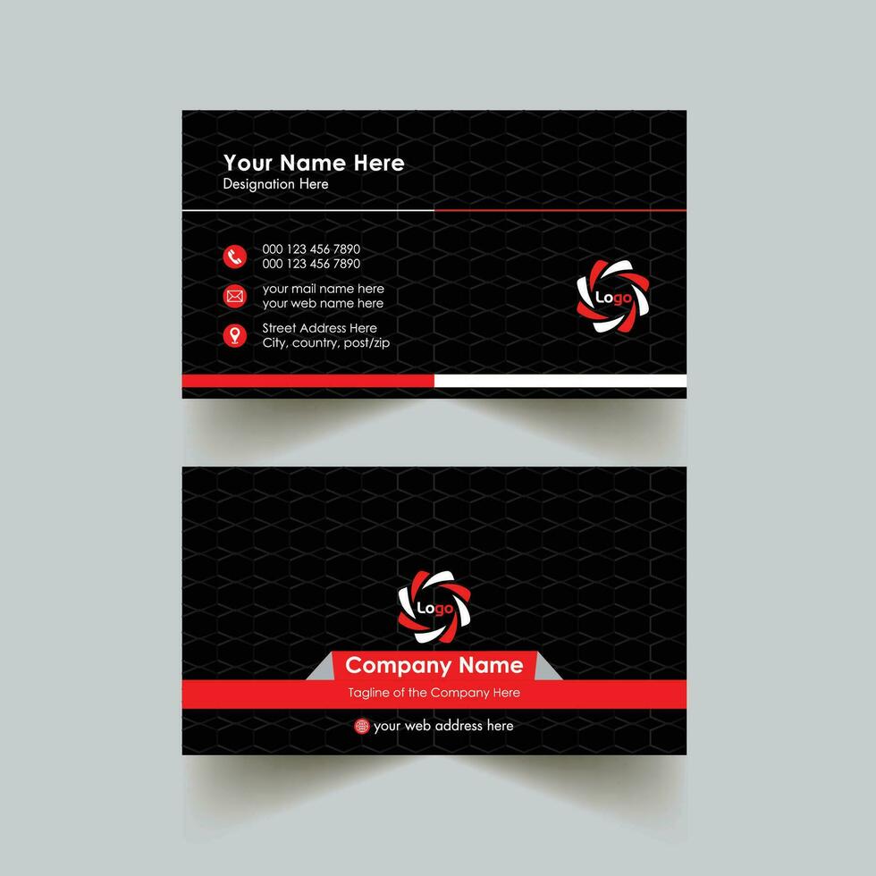 Modern creative business card design template Free vector visiting card