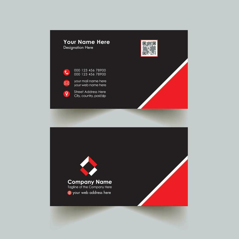 Modern creative business card design template Free vector visiting card