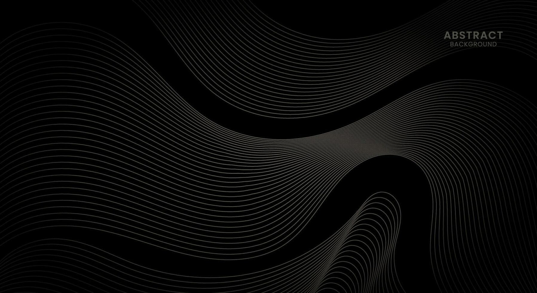 Black wavy lines texture background vector
