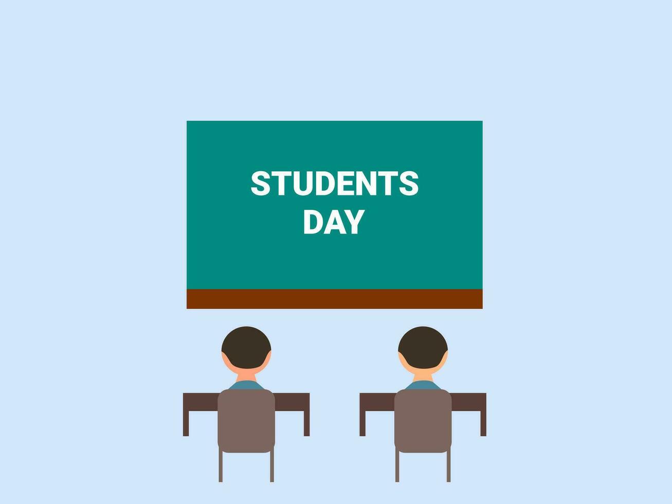 flat design students day vector illustration