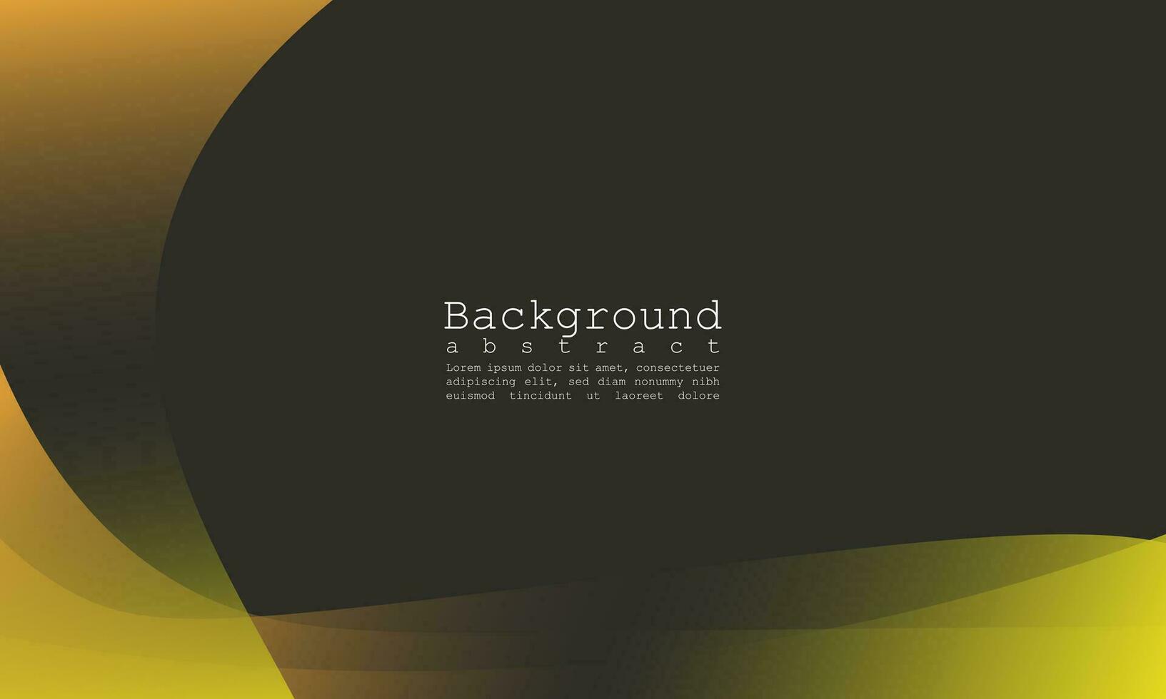 Abstract background with yellow and black gradient wave liquid. Vector illustration for your design.