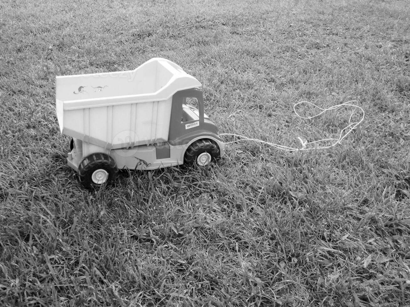 Photo on theme of plastic large children's toy truck