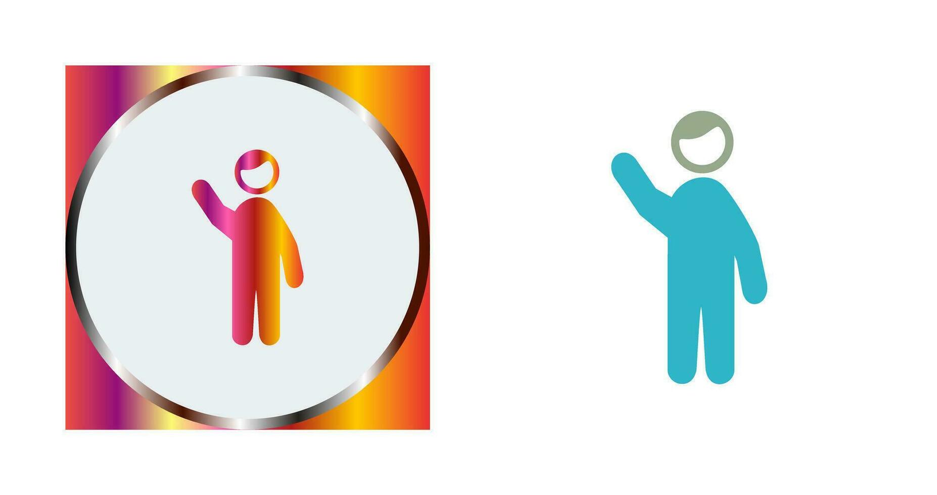 Waving to people Vector Icon