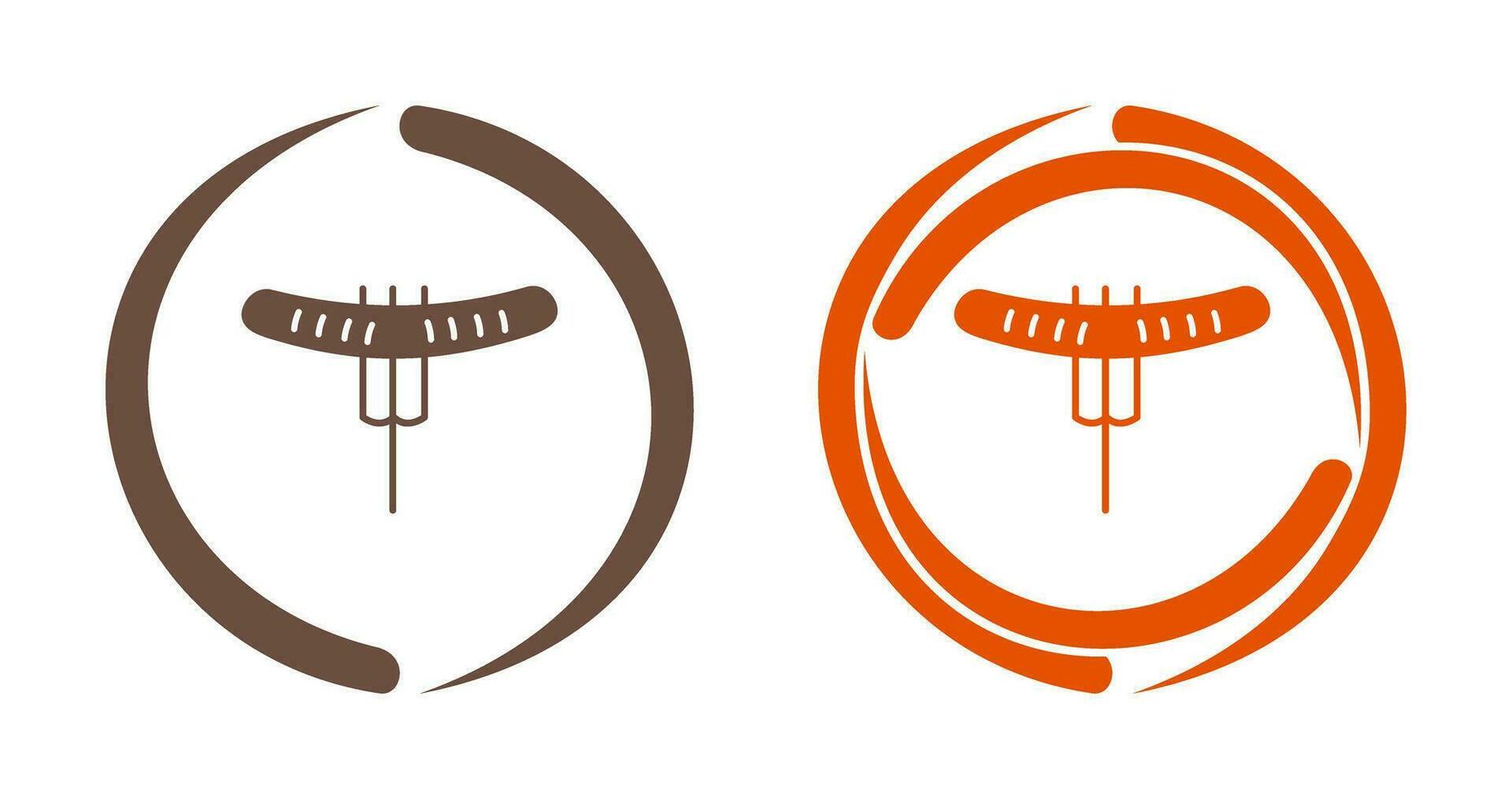 Sausage on Fork Vector Icon