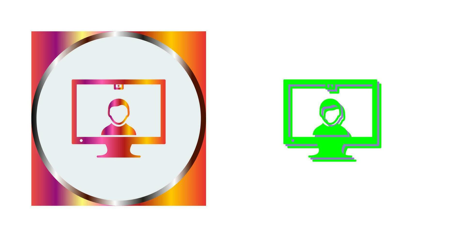 Unique Video Communication Vector Icon
