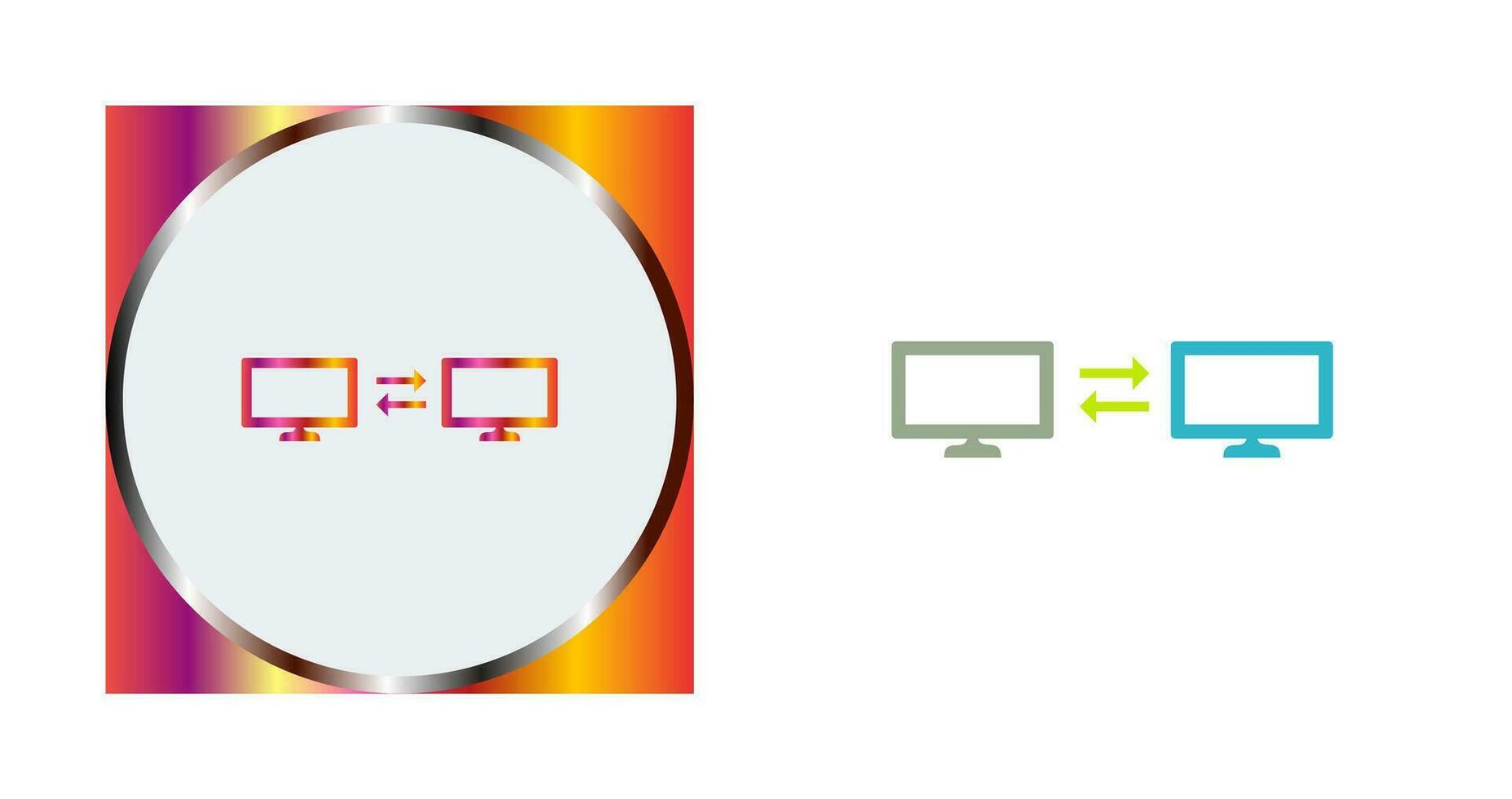 Unique Sharing Systems Vector Icon