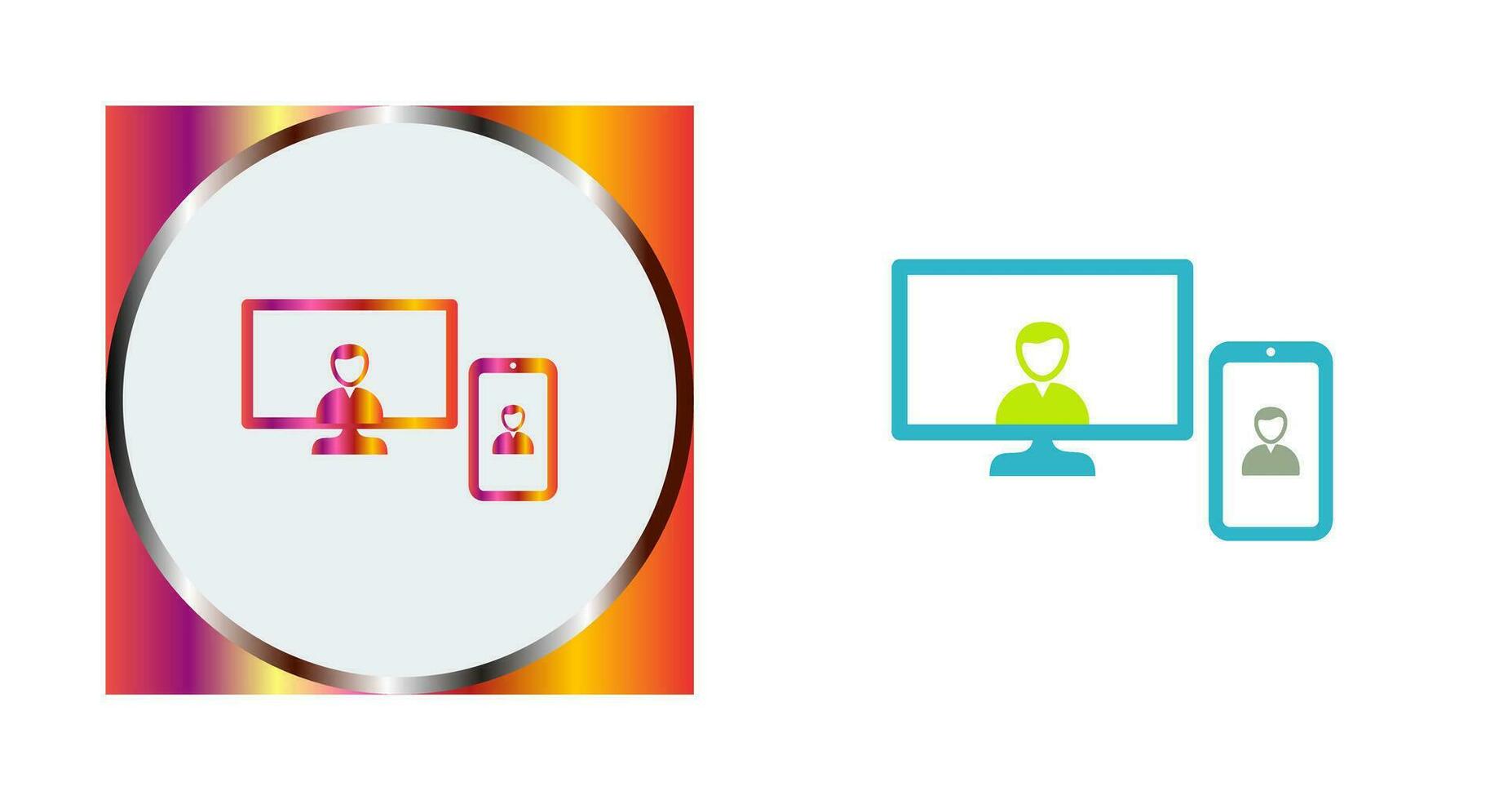 Unique Video Call Vector Icon