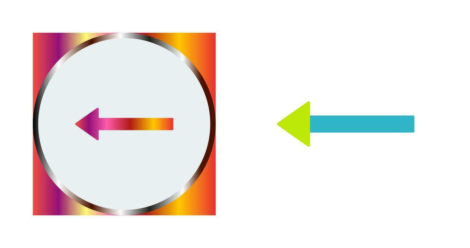 Unique Left Arrow Vector Icon