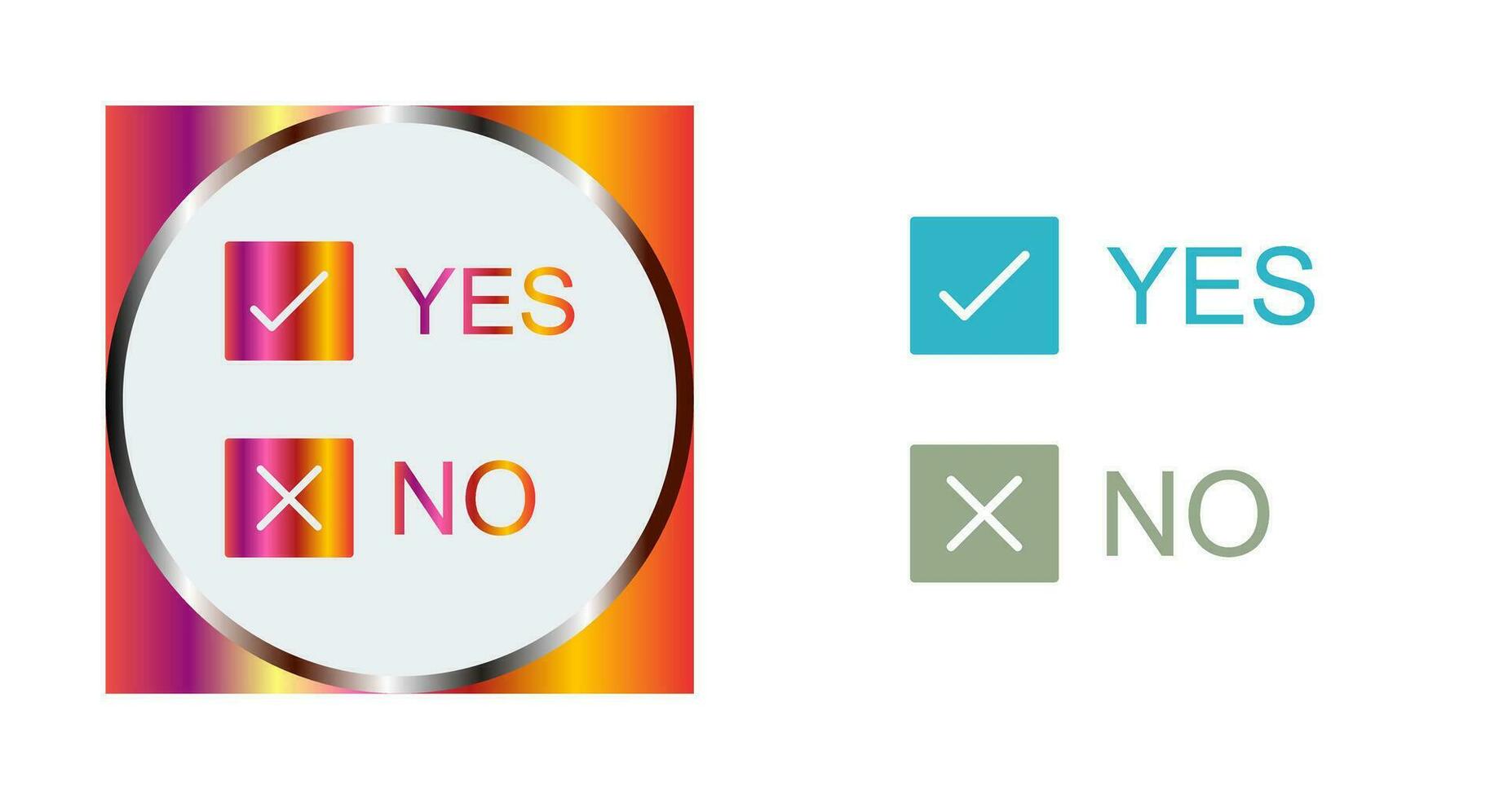 Yes No Option Vector Icon