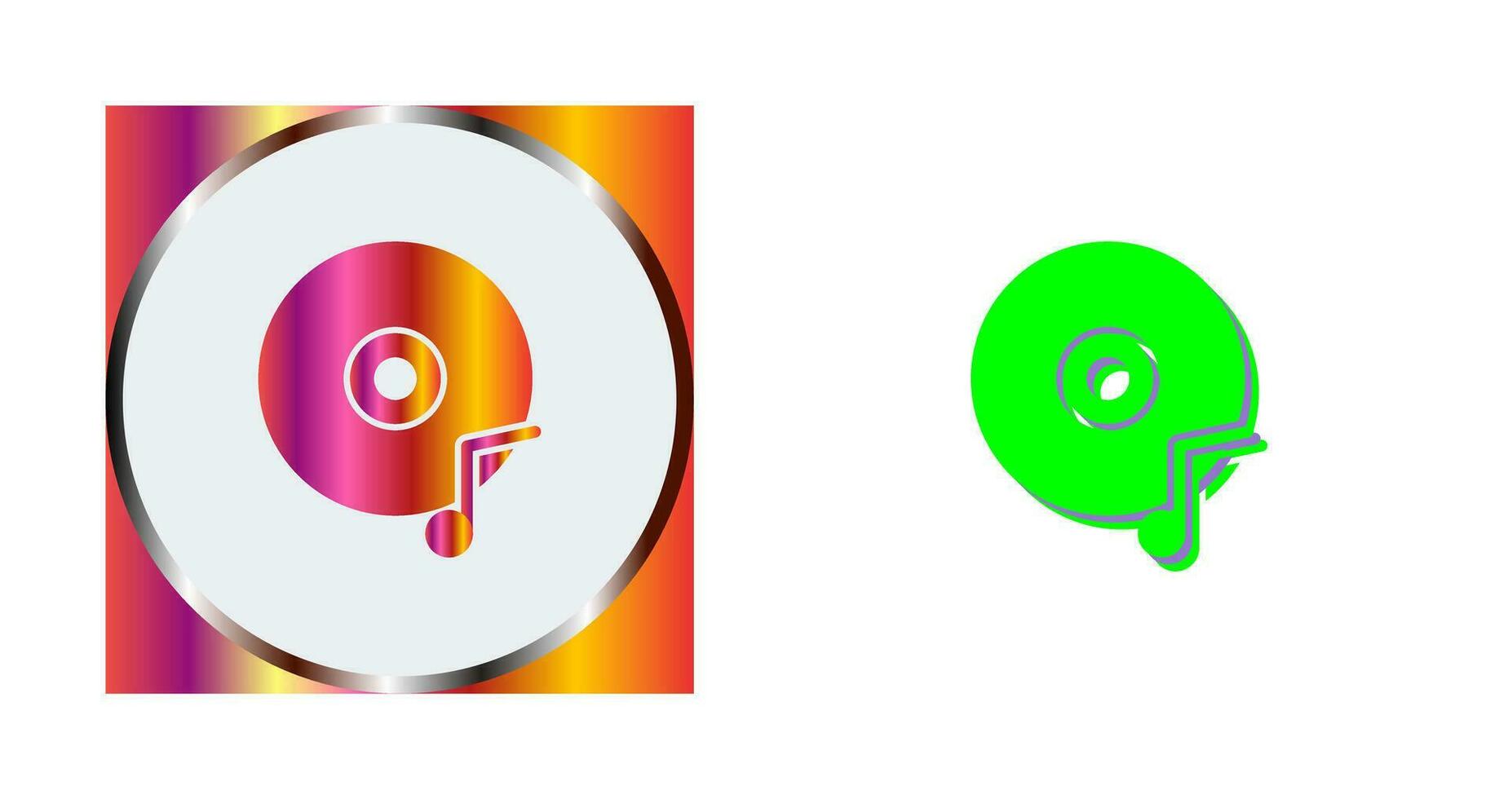 icono de vector de cd de música