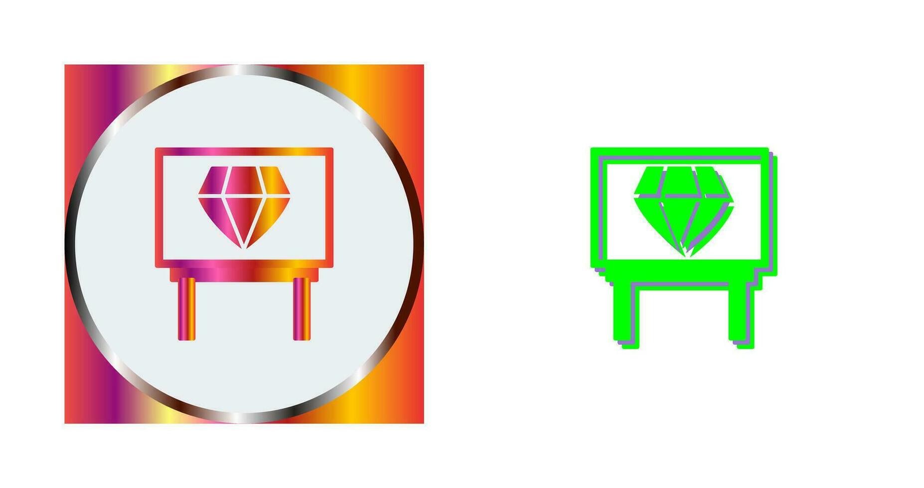 Diamond Exhibit Vector Icon