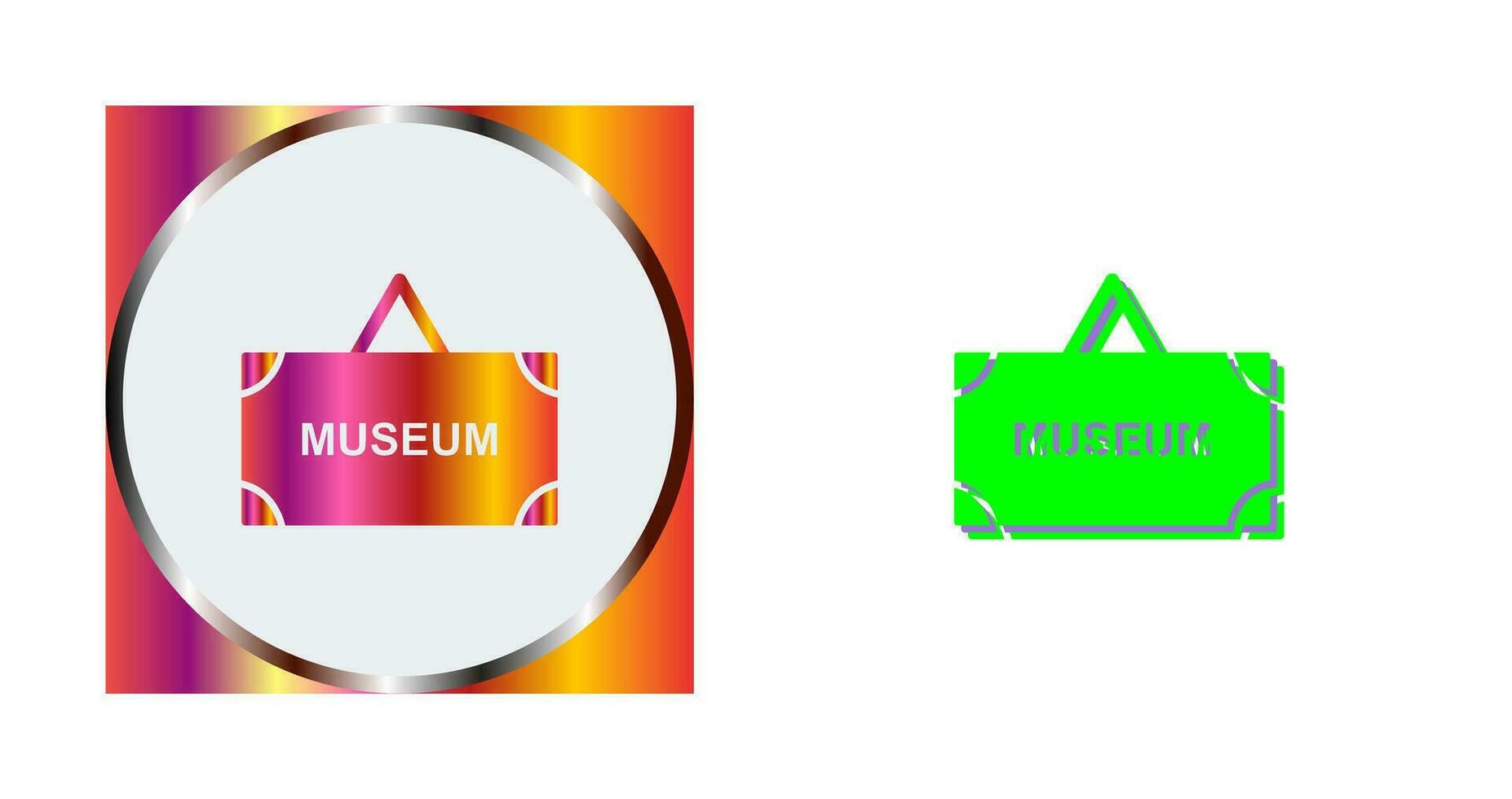 Museum Tag Vector Icon