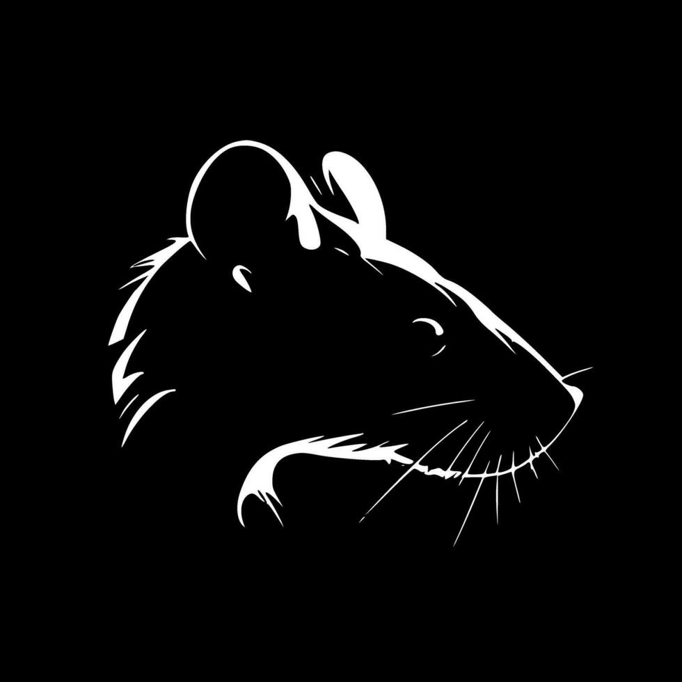 Rat, Minimalist and Simple Silhouette - Vector illustration