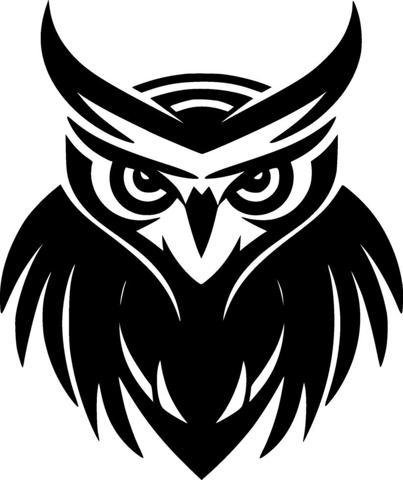 Owl, Minimalist and Simple Silhouette - Vector illustration