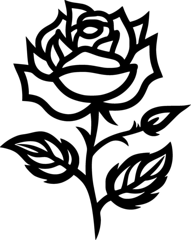 Rose - High Quality Vector Logo - Vector illustration ideal for T-shirt graphic