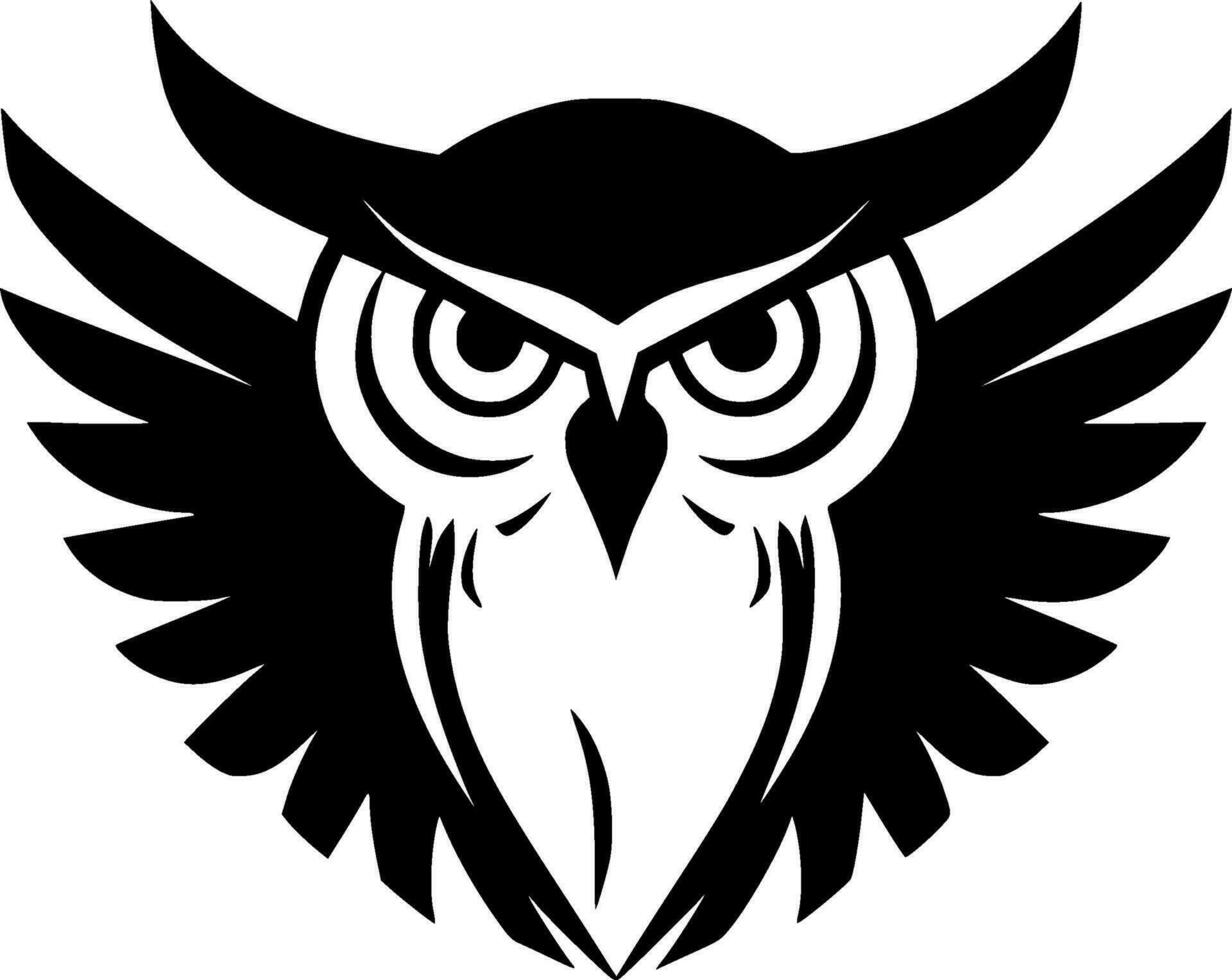 Owl, Minimalist and Simple Silhouette - Vector illustration