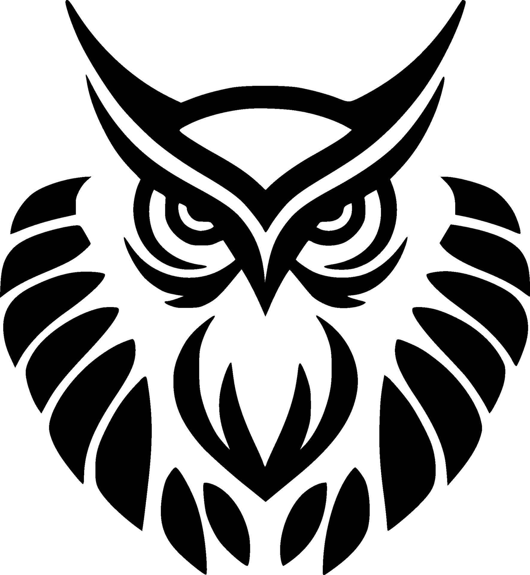 Owl, Black and White Vector illustration 29853744 Vector Art at Vecteezy