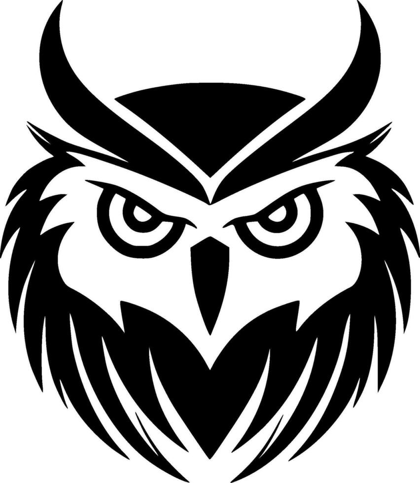 Owl, Minimalist and Simple Silhouette - Vector illustration