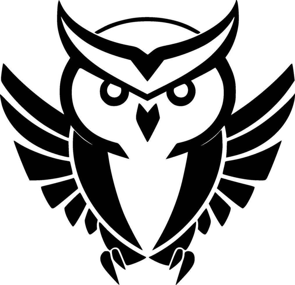 Owl, Minimalist and Simple Silhouette - Vector illustration