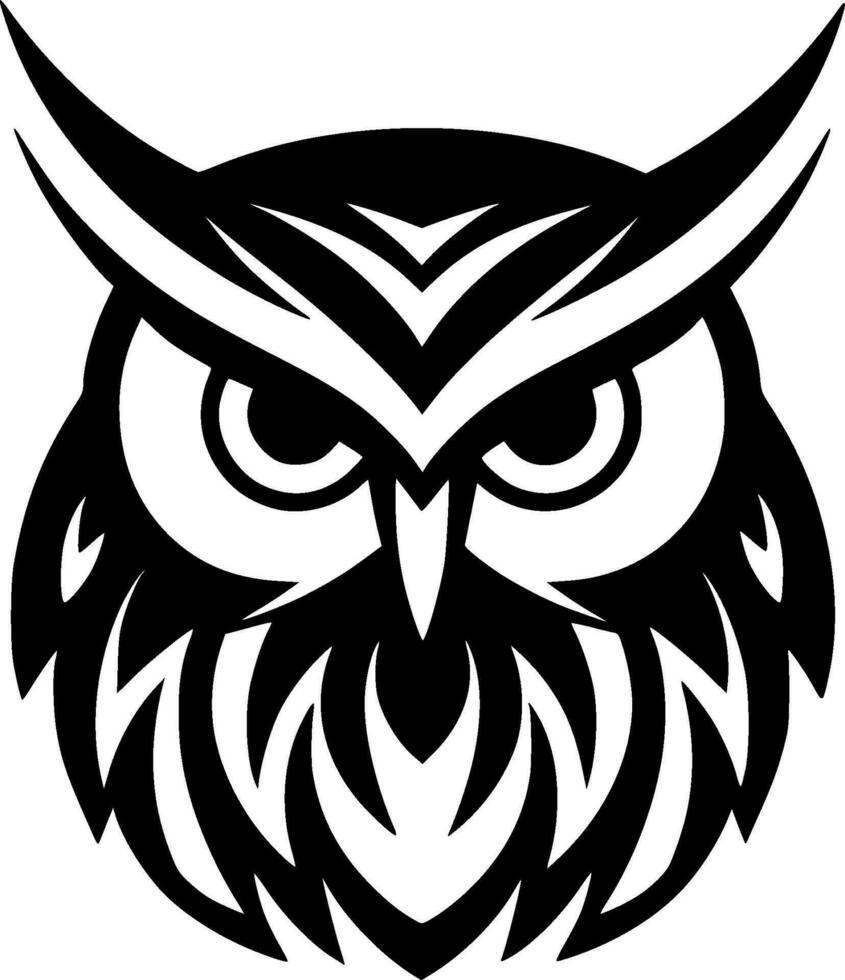 Owl, Minimalist and Simple Silhouette - Vector illustration