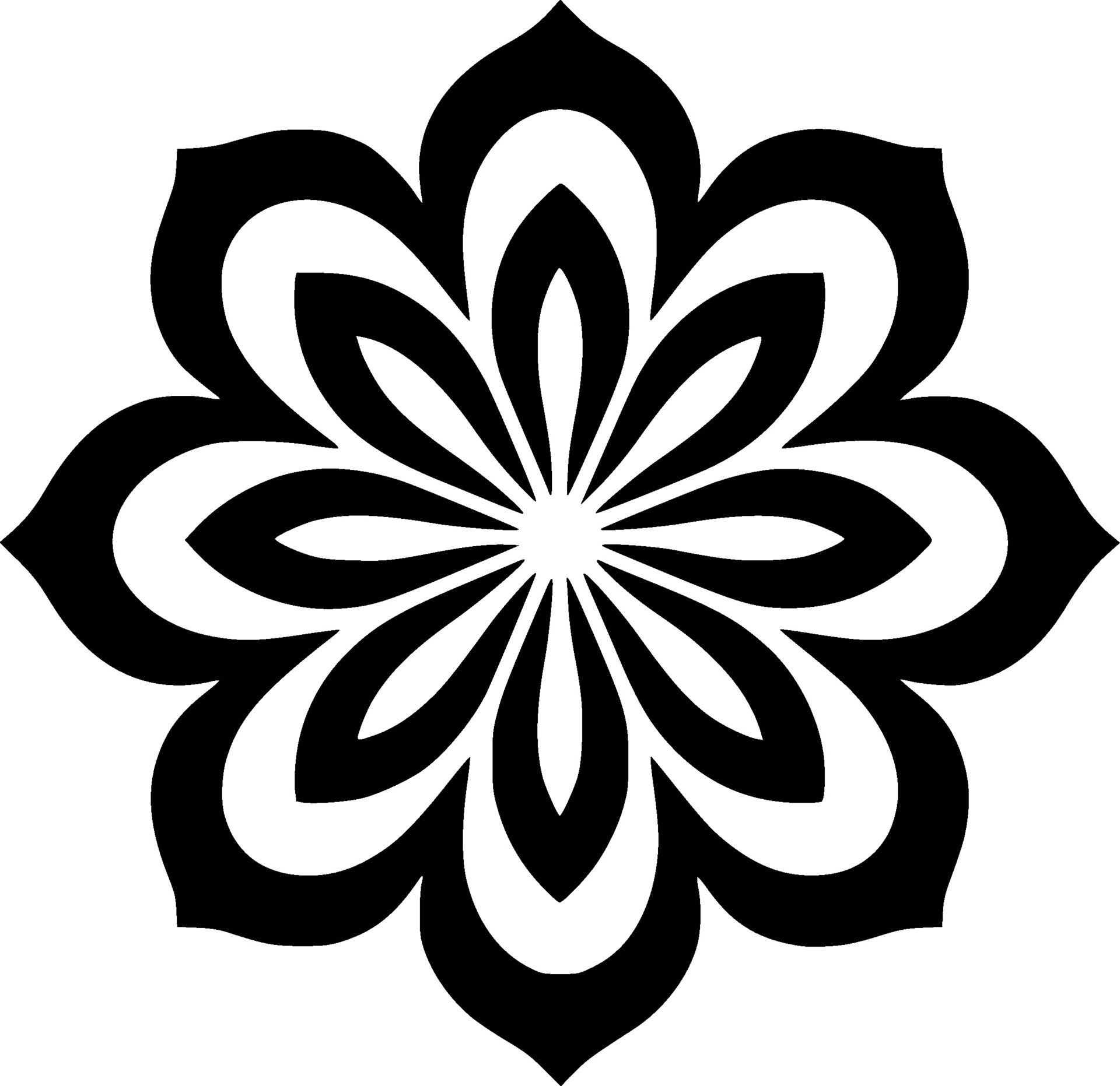 Mandala, Black and White Vector illustration 29853794 Vector Art at