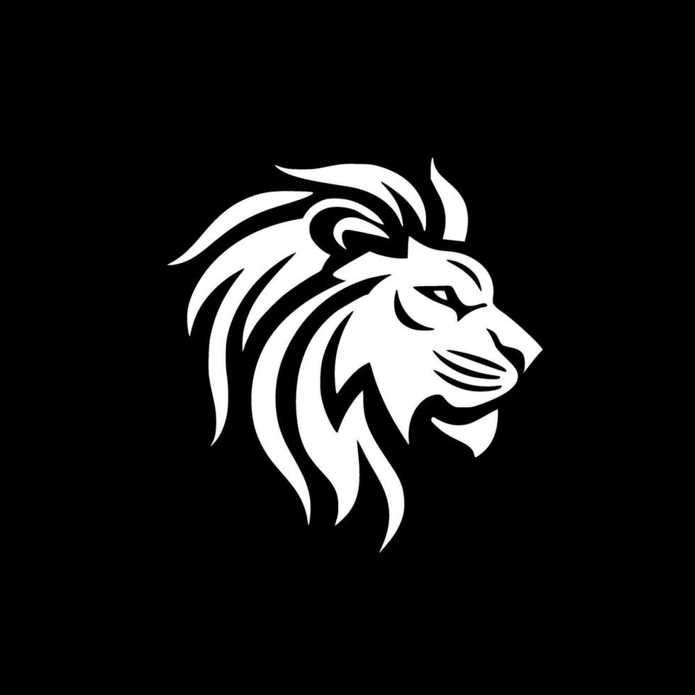 Lion, Minimalist and Simple Silhouette - Vector illustration