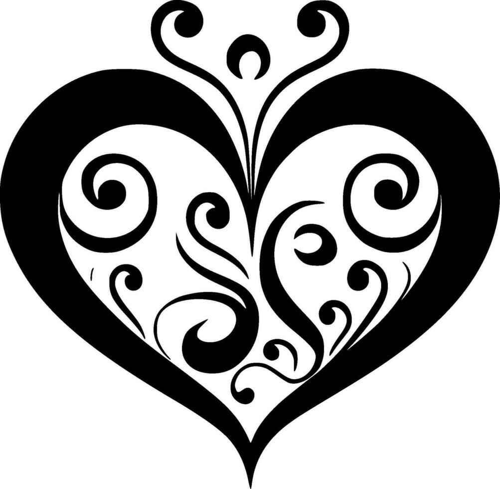 Heart - Minimalist and Flat Logo - Vector illustration