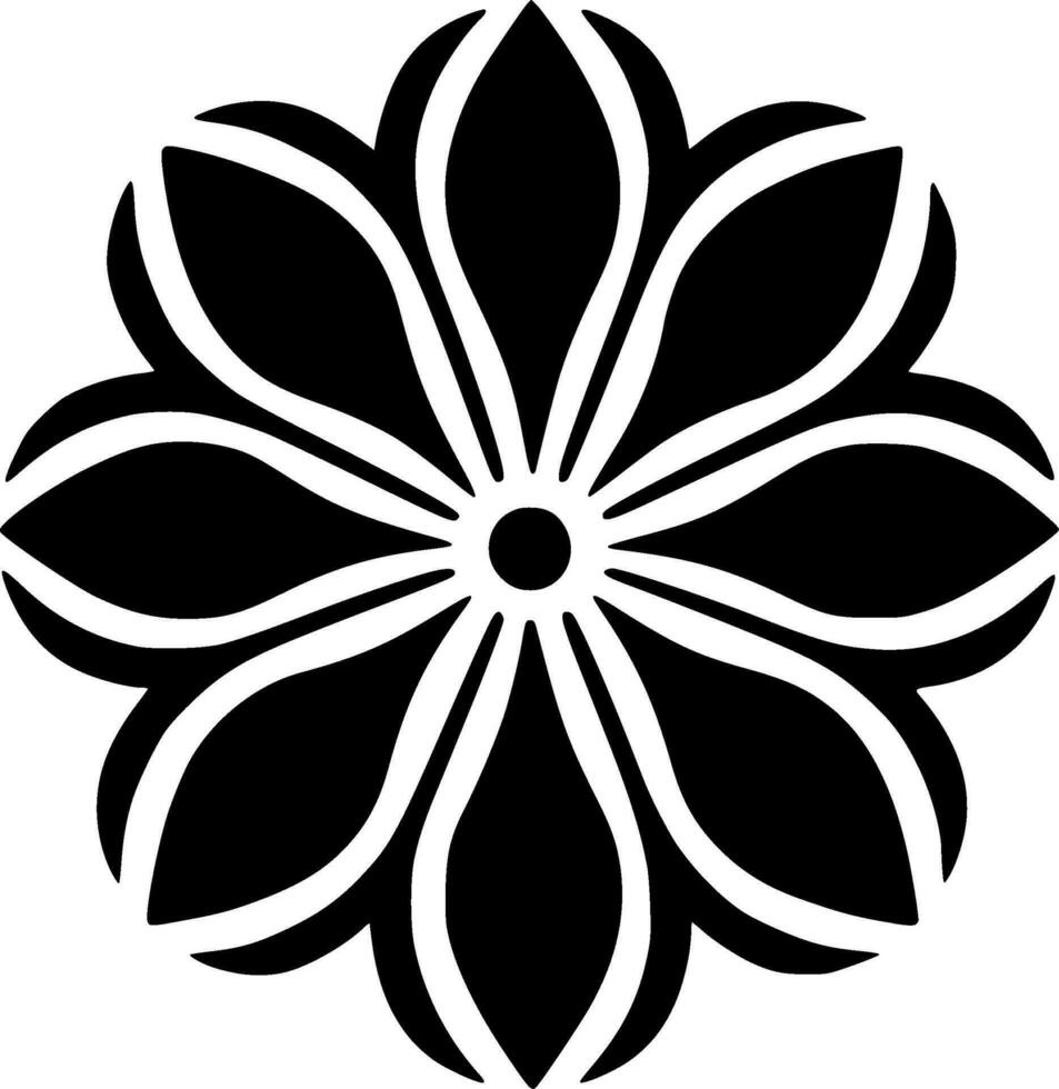 Flower, Minimalist and Simple Silhouette - Vector illustration