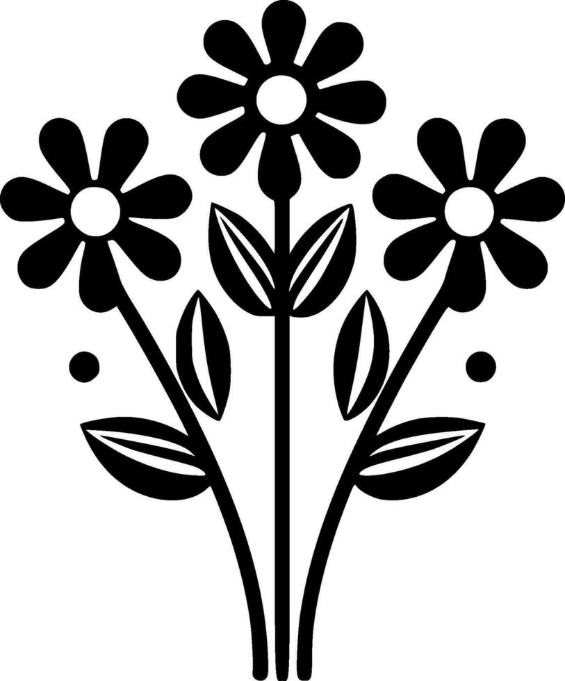 Flowers - Minimalist and Flat Logo - Vector illustration
