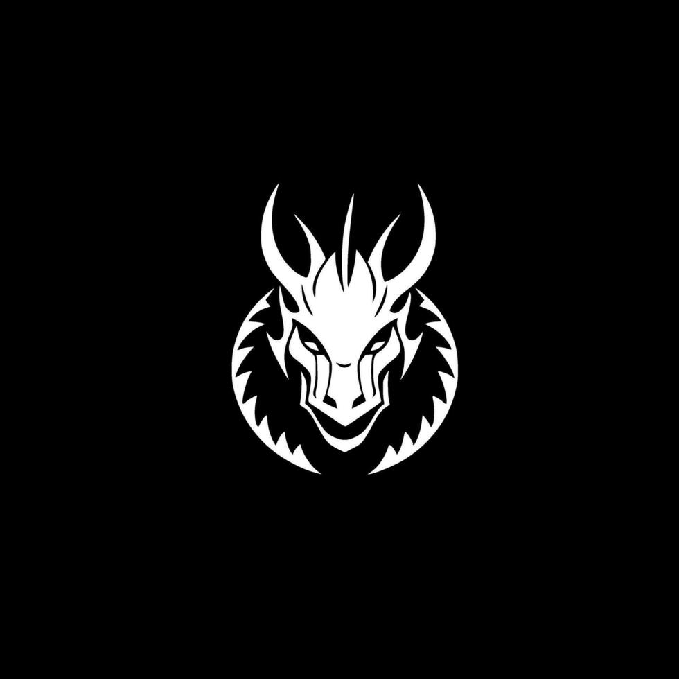 Dragon, Minimalist and Simple Silhouette - Vector illustration