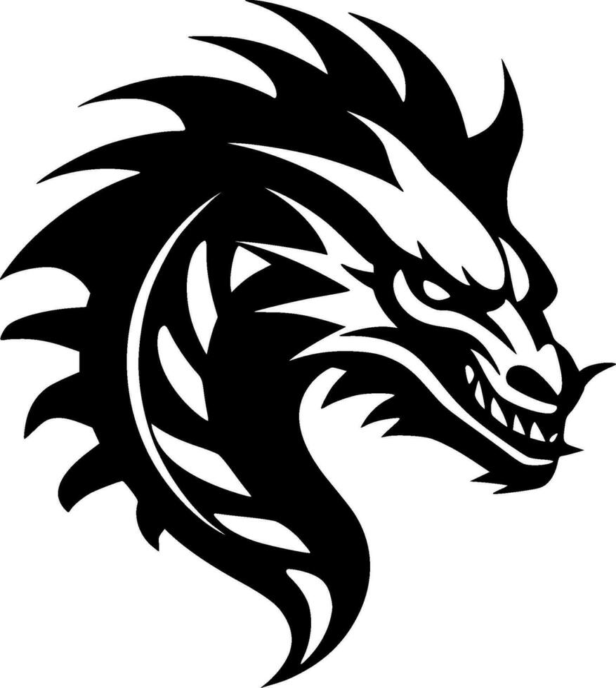 Dragon - Minimalist and Flat Logo - Vector illustration