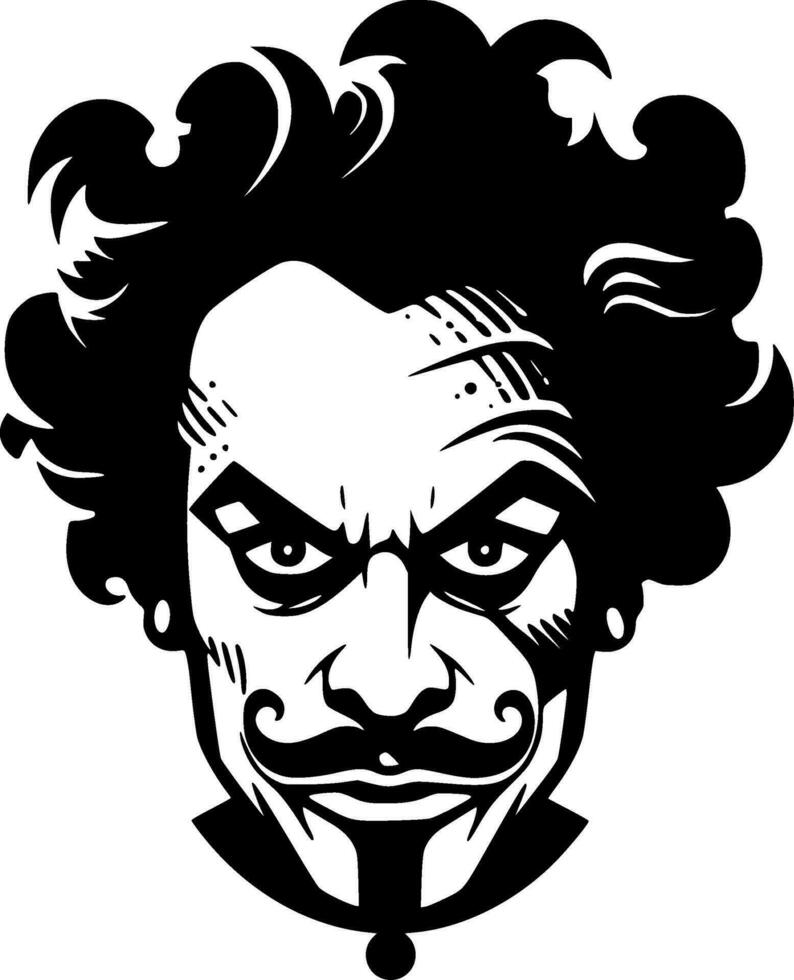 Clown, Minimalist and Simple Silhouette - Vector illustration