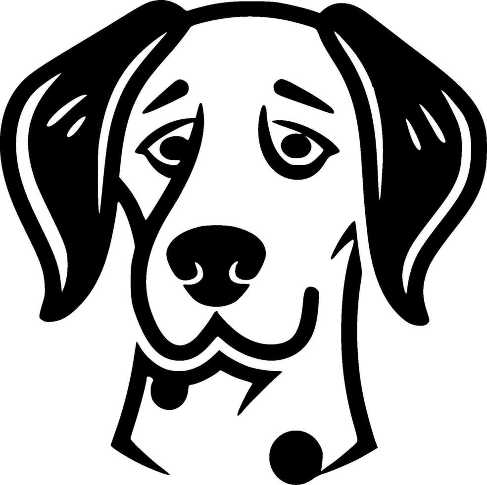 Dalmatian - Black and White Isolated Icon - Vector illustration