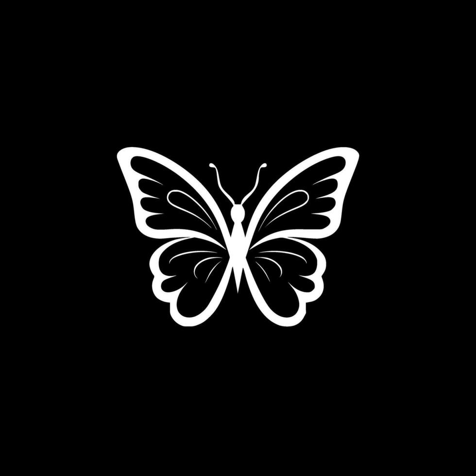 mariposa - minimalista y plano logo - vector ilustración