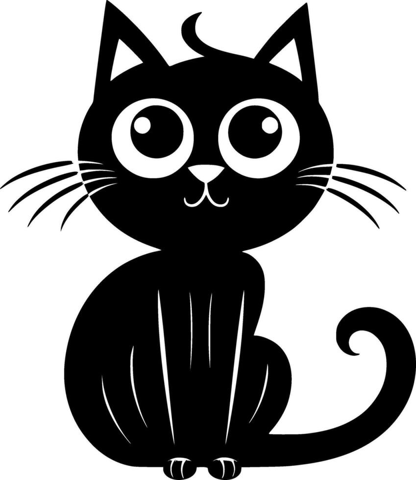 gato - minimalista y plano logo - vector ilustración