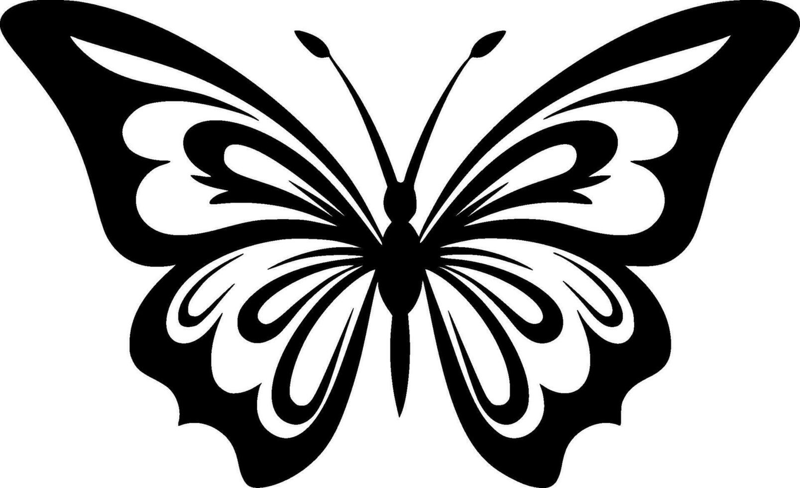 mariposa, minimalista y sencillo silueta - vector ilustración