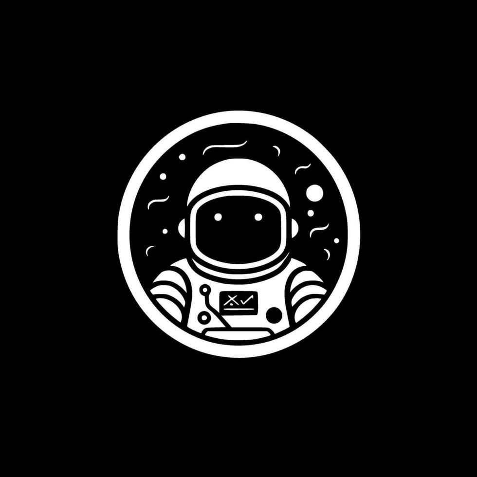 Astronaut, Minimalist and Simple Silhouette - Vector illustration