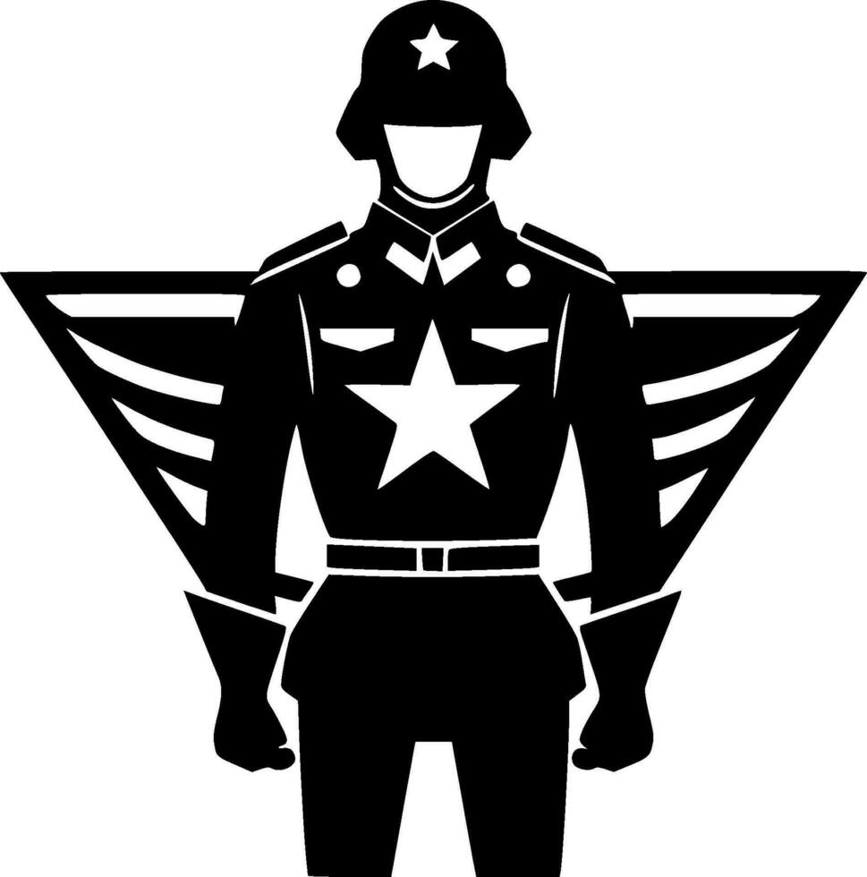 Army, Minimalist and Simple Silhouette - Vector illustration