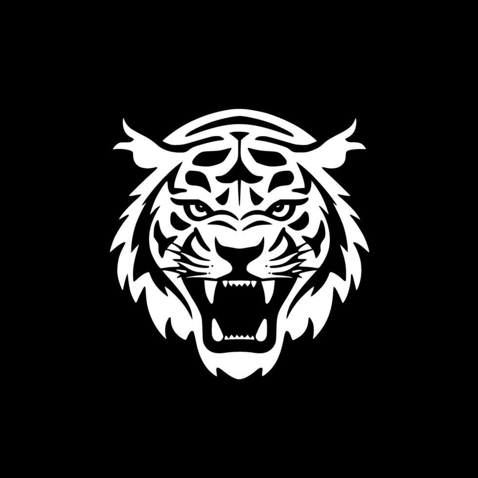 Tiger, Minimalist and Simple Silhouette - Vector illustration