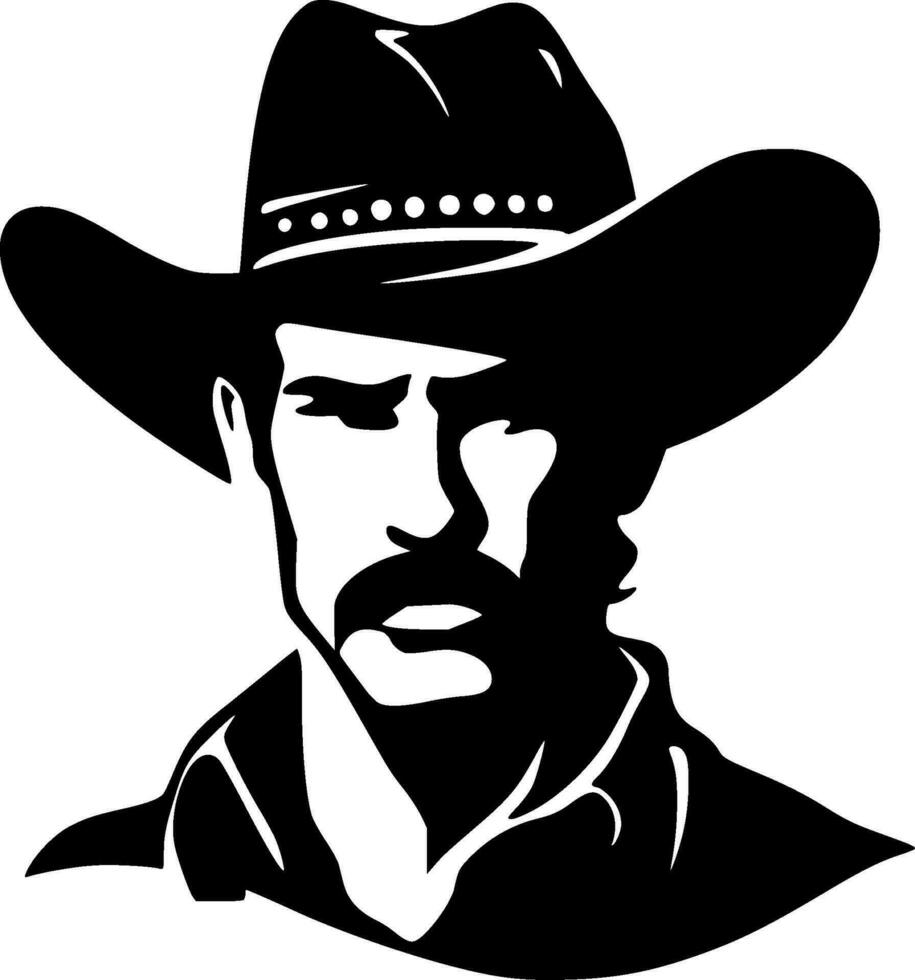 Western, Black and White Vector illustration