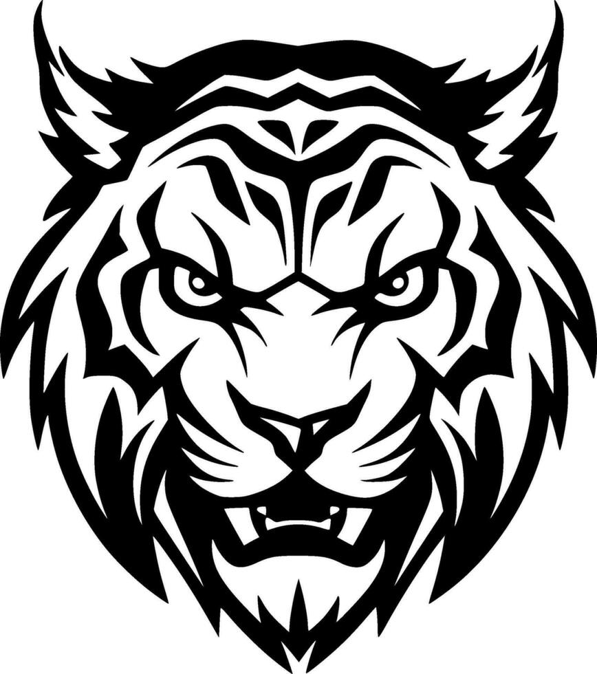 Tiger - Minimalist and Flat Logo - Vector illustration