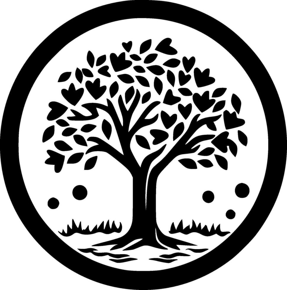 Tree, Minimalist and Simple Silhouette - Vector illustration