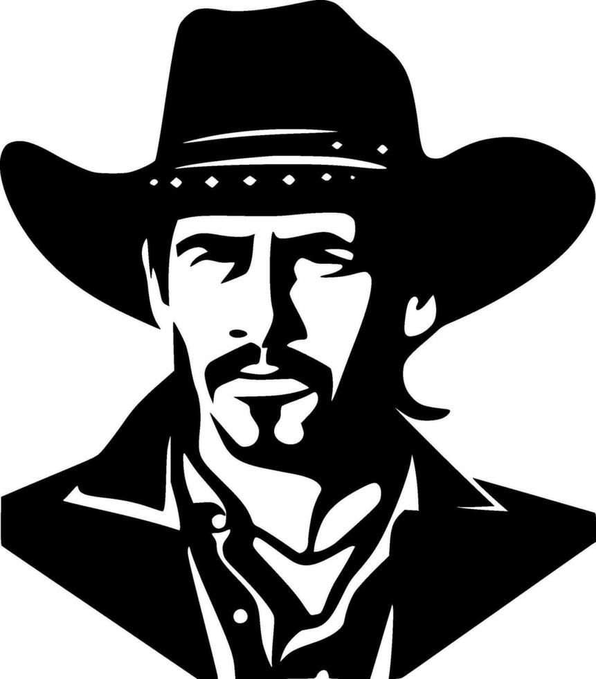 Western, Minimalist and Simple Silhouette - Vector illustration