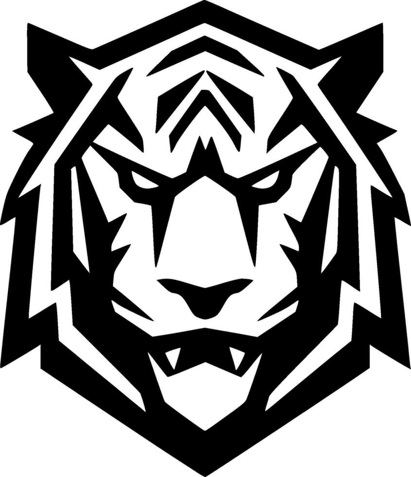 Tiger, Minimalist and Simple Silhouette - Vector illustration