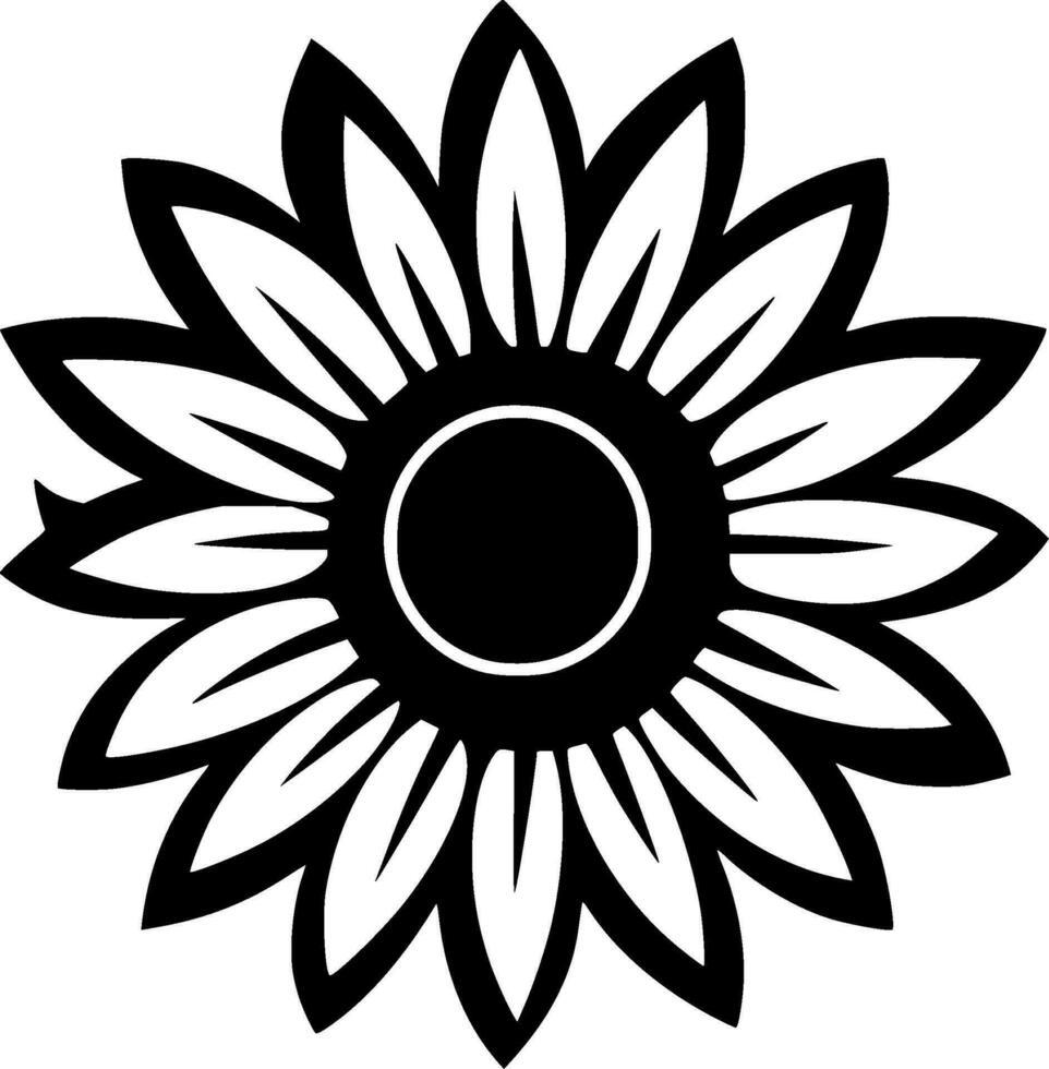 Sunflower - Minimalist and Flat Logo - Vector illustration